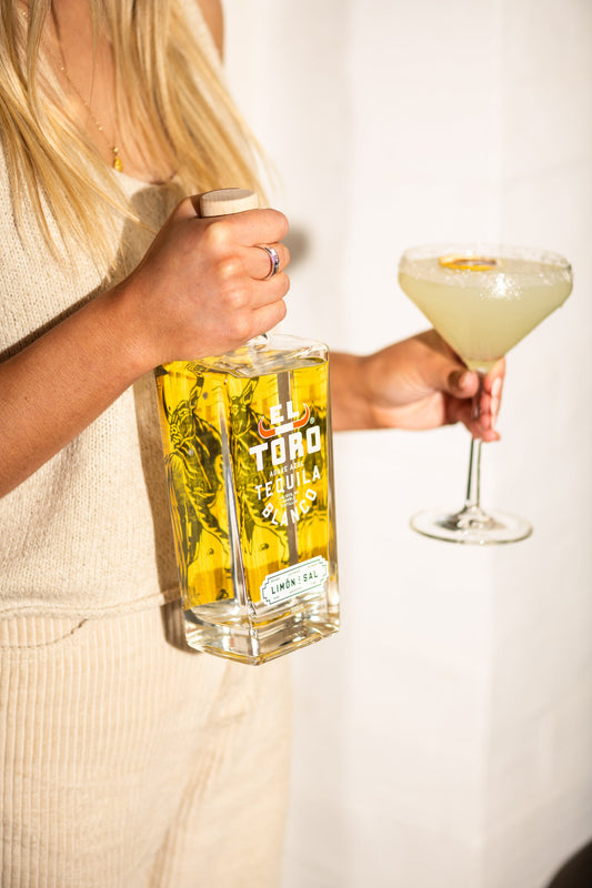 El Toro Tequila Limon y Sal in hand