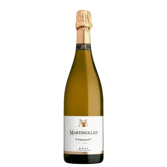 Bottle of Martinolles Cremant de Loire Brut on a white background