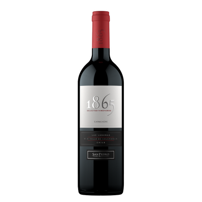 1865 Selected Vineyard Carmenere 2022 in a white background