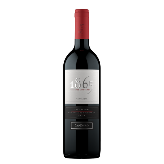 1865 Selected Vineyard Carmenere 2022 in a white background