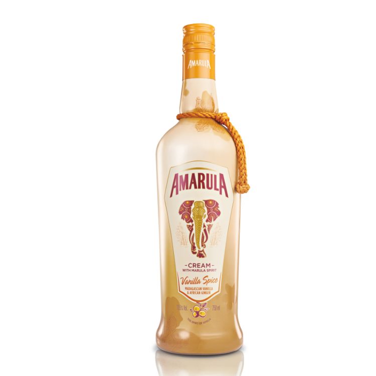 Amarula Cream Vanilla Spice bottle on a white background