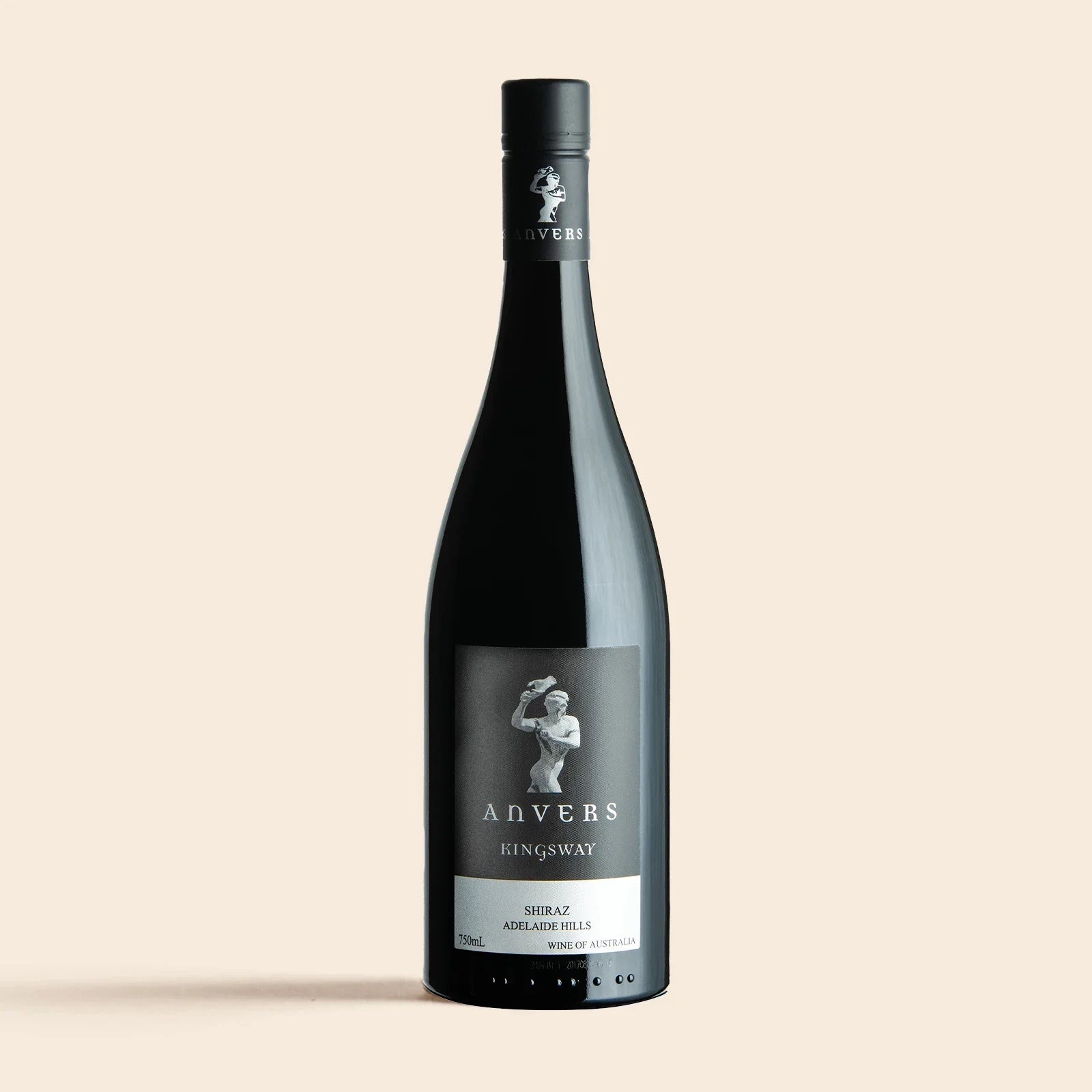 Anvers Kingsway Shiraz 2020 Red Wine in plain white backdrop