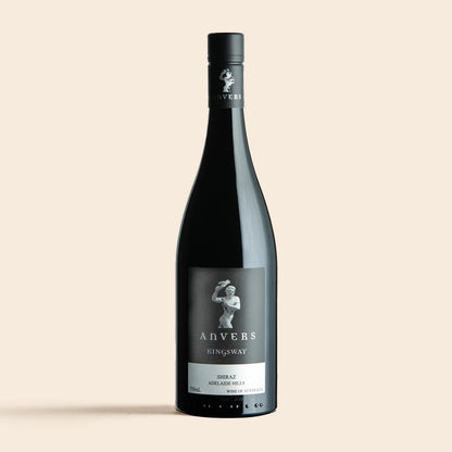 Anvers Kingsway Shiraz 2020 Red Wine in plain white backdrop