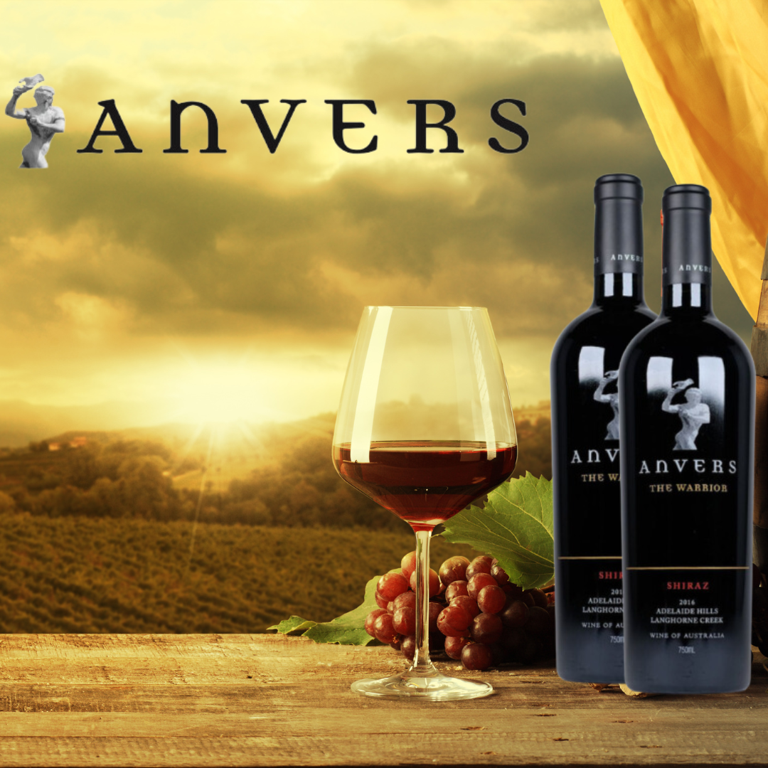 Anvers The Warrior Shiraz 2018 Red Wine sunset concept visual