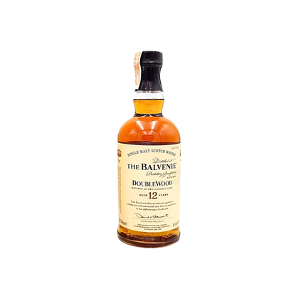 Balvenie Doublewood whisky bottle on a white background