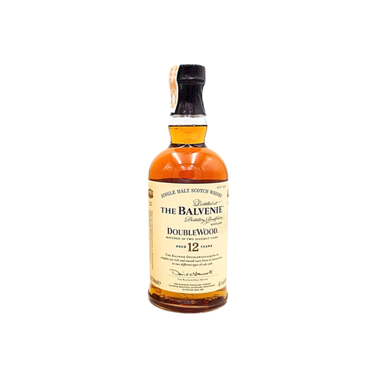 Balvenie Doublewood whisky bottle on a white background