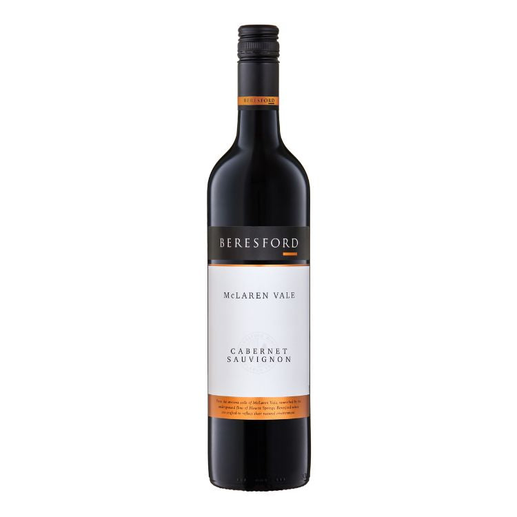 A bottle of Beresford Classic Cabernet Sauvignon 2020 with a label displaying the wine type and brand.
