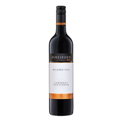 A bottle of Beresford Classic Cabernet Sauvignon 2020 with a label displaying the wine type and brand.