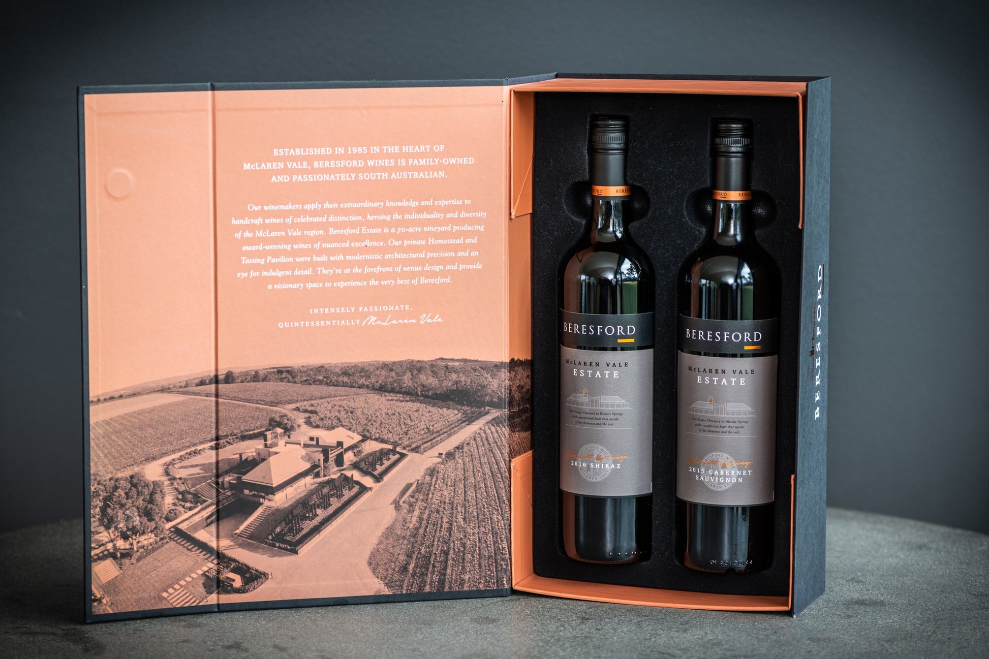 Beresford Estate Shiraz 2019 Red Wine premium visual look