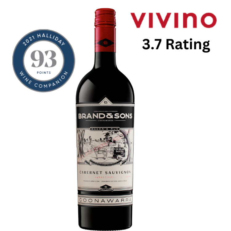 Brand & Sons Baker's Run Cabernet Sauvignon 2019 with vivino rating