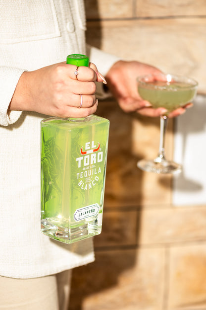 El Toro Tequila Jalapeno in hand