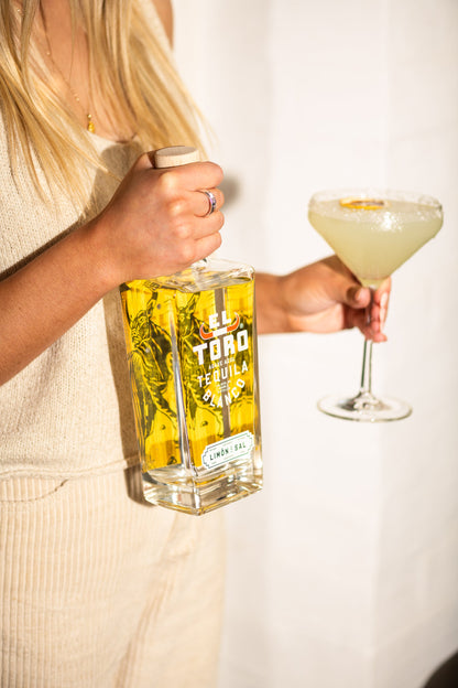 El Toro Tequila Limon y Sal in hand