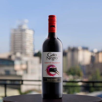 Gato Negro Red Wine Cabernet Sauvignon with city background