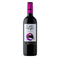 A bottle of Gato Negro Red Wine Carmenere with a purple cap and label featuring a black cat.