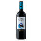 A bottle of Gato Negro Merlot wine with a predominantly black label featuring a graphic of a black cat, set against a white background.