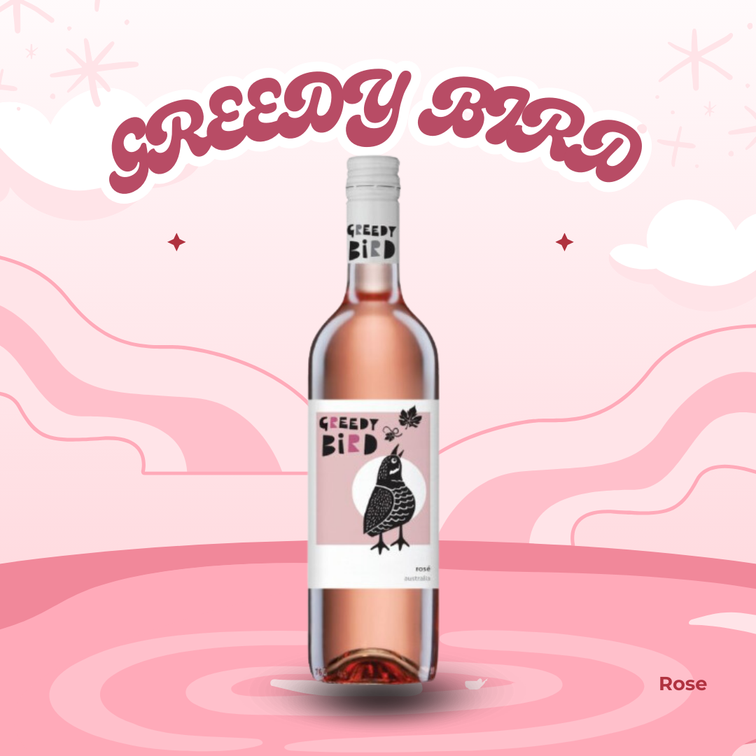 Greedy Bird Australian Rose Wine with pink visual
