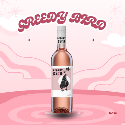 Greedy Bird Australian Rose Wine with pink visual