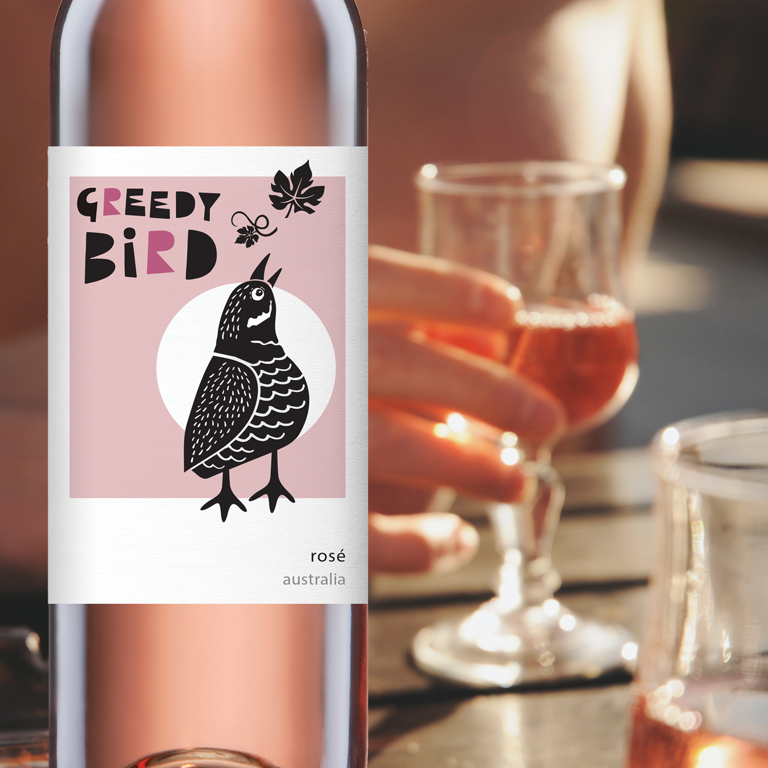 Greedy Bird Australian Rose Wine lifestyle