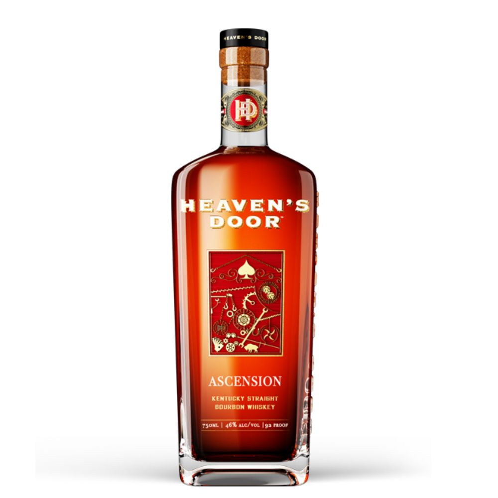 Heaven's Door Ascension Kentucky Straight Bourbon Whiskey bottle on a white background