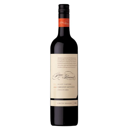A bottle of Jim Brand Silent Partner Cabernet Sauvignon 2018 wine with a label that includes the brand name and the vintage year.
