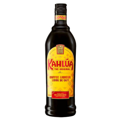 Kahléua coffee liqueur bottle on a white background