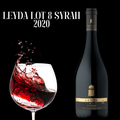 Leyda Lot 8 Syrah 2020 Red Wine in dark ambience background