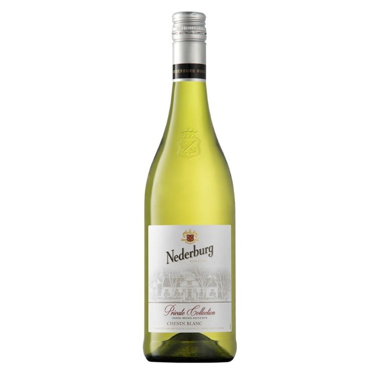 Nederburg wine bottle on a white background
