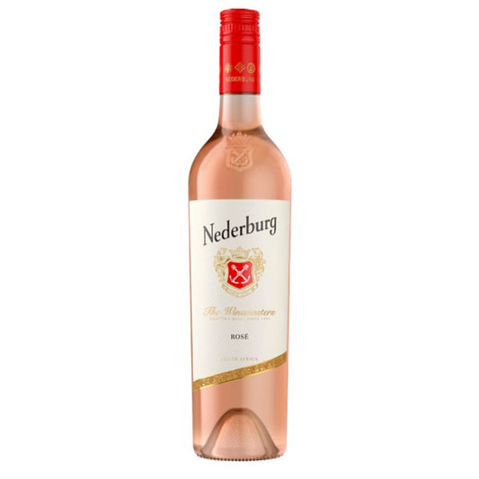 Nederburg rose wine bottle on a white background