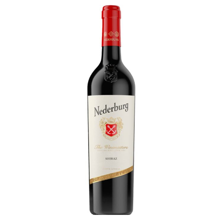 Nederburg wine bottle on a white background