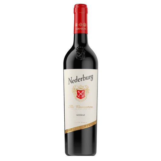 Nederburg wine bottle on a white background
