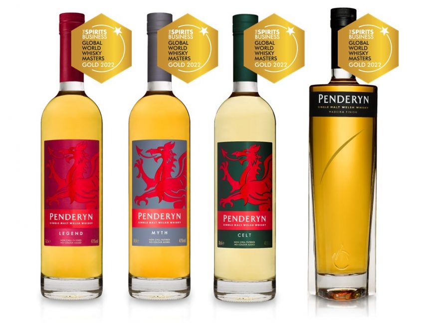 Series of Penderyn Welsh Single Malt Whisky Dragon Range Legend