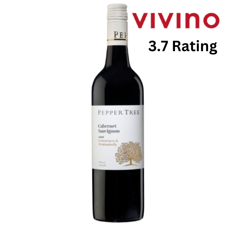 Pepper Tree Coonawarra & Wrattonbully Cabernet Sauvignon 2021 with vivino rating