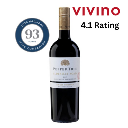 Pepper Tree Elderslee Road Wrattonbully Cabernet Sauvignon 2017 with vivino rating