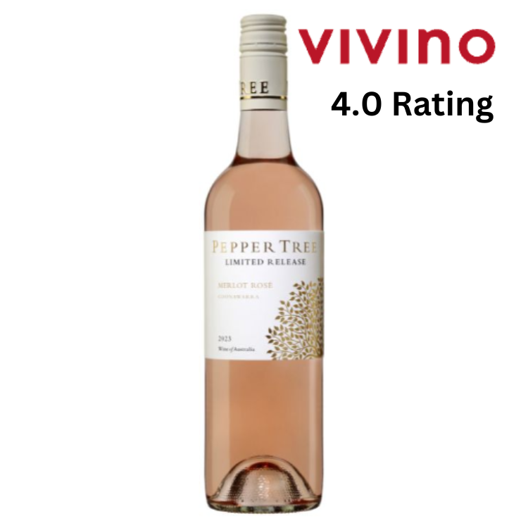 Pepper Tree Rose Merlot Coonawarra 2023 with vivino rating