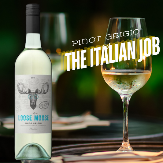 The Loose Moose Italian Pinot Grigio White Wine premium look