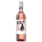 A bottle of Greedy Bird Australian Rose wine with a label featuring an illustration of a bird.